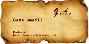 Gass Amadil névjegykártya